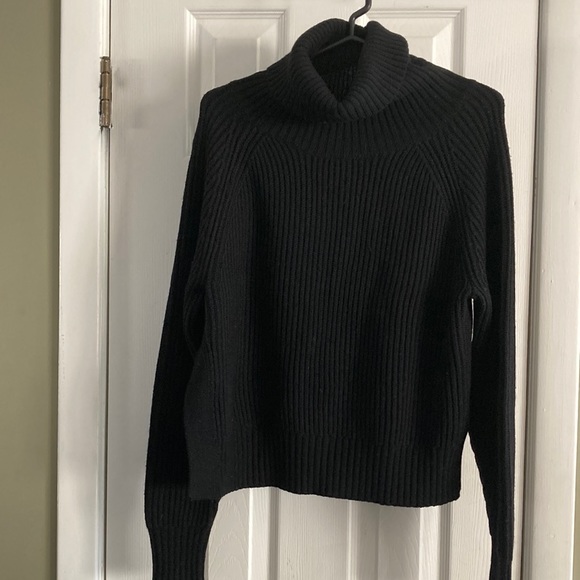 WILFRED FREE ARITZIA RIBBED SWEATER TURTLENECK MADE IN ITALY 100% WOOL SIZE S - Picture 1 of 7